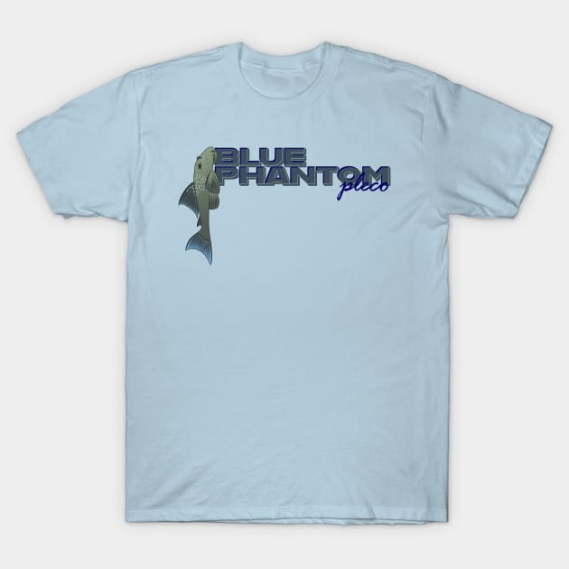 Blue Phantom Pleco T-Shirt by Robomonster Graphics